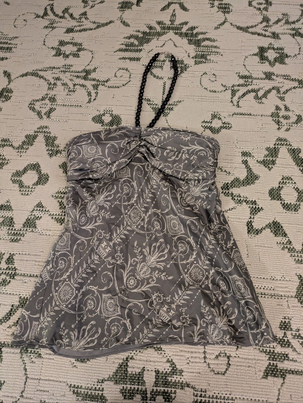 White House Black Market Sleeveless Beaded Top Size Small